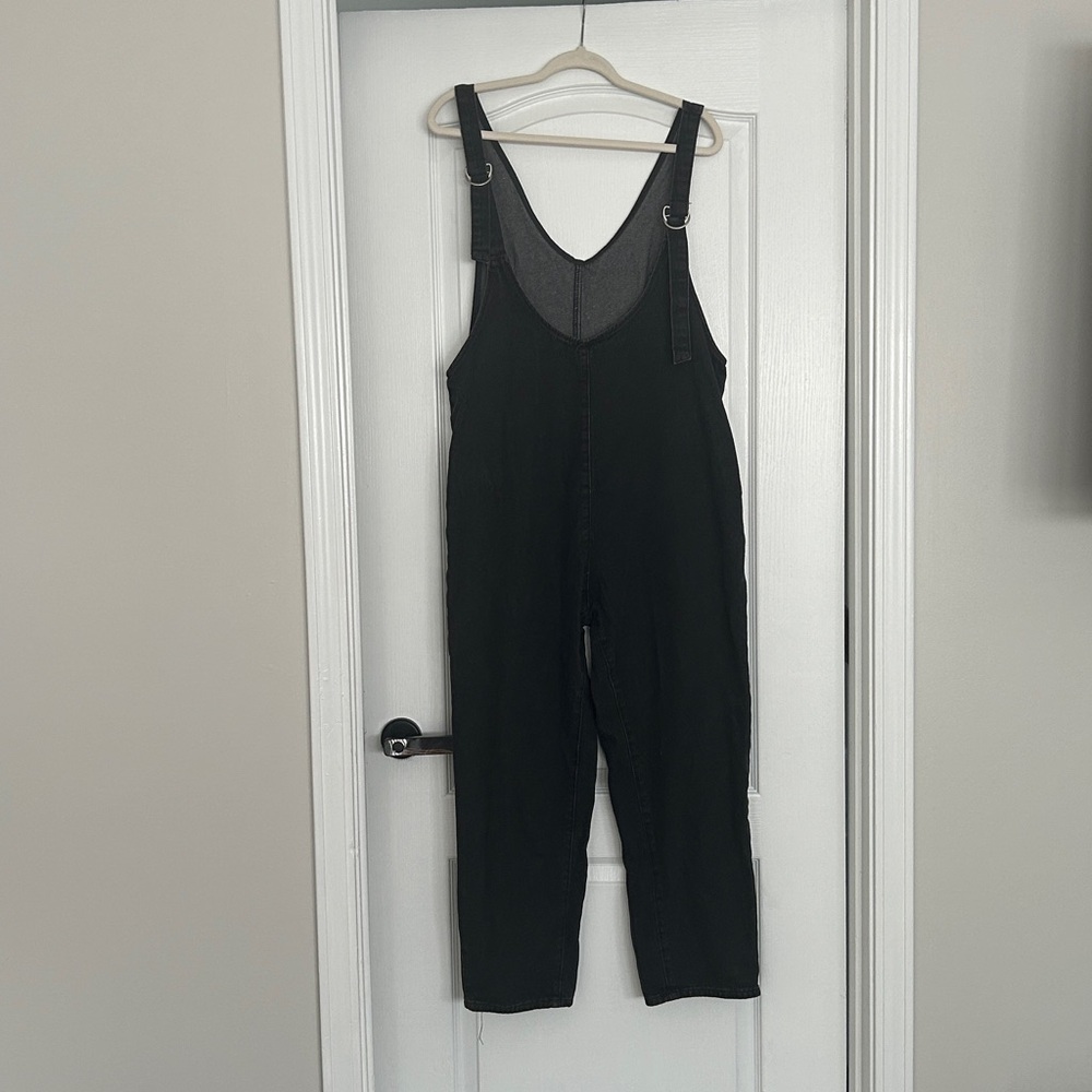 Black Denim Overalls